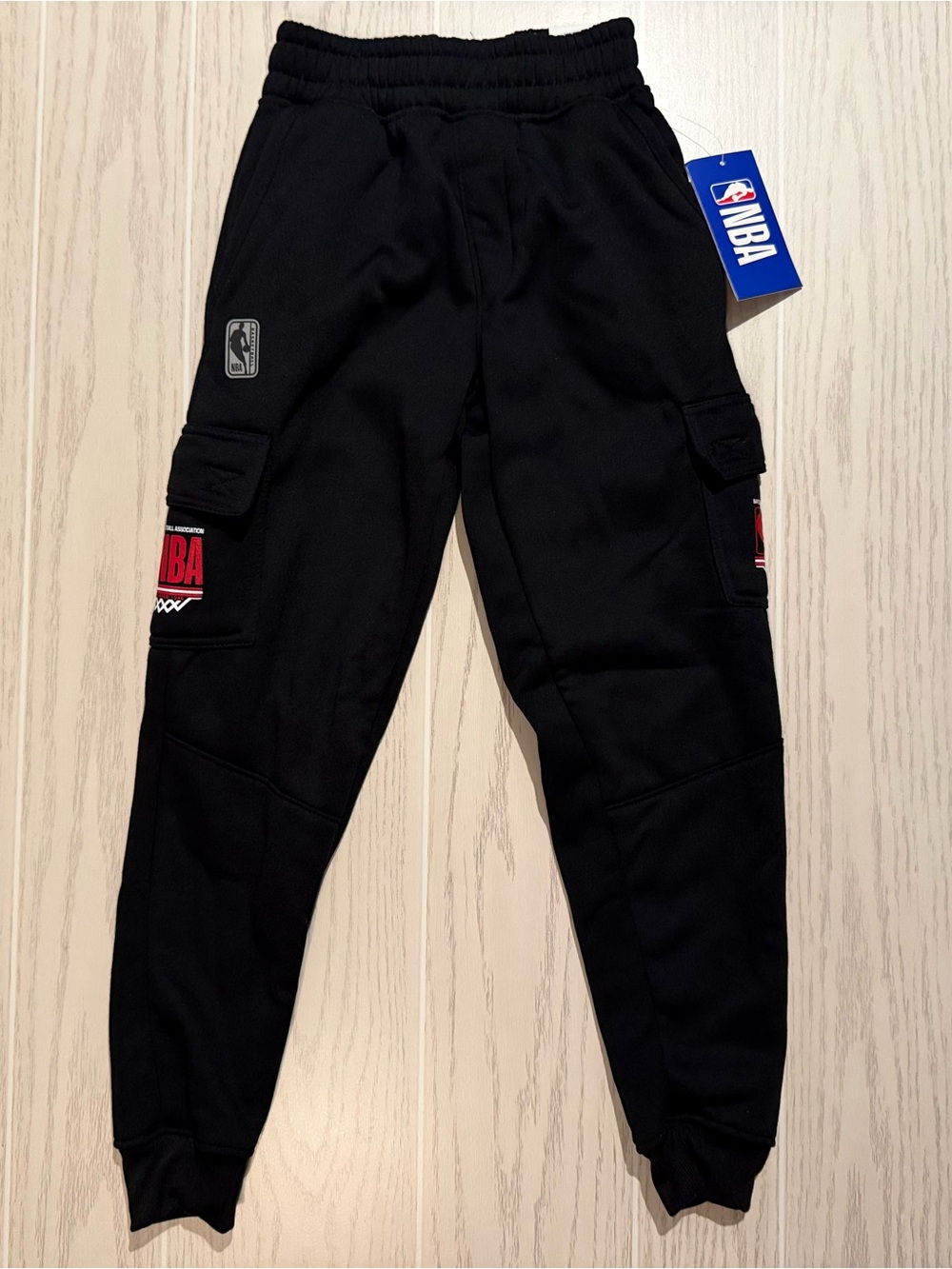 NBA‎ Boys 8 Black Cargo Jogger Sweatpants NWT